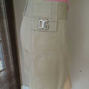 Dolce&Gabbana stone color, cotton mini skirt,S.38